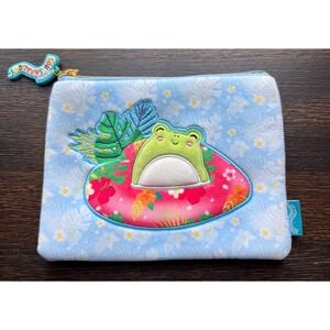 Squishmallows‎ Frog Cosmetic Bag Travel Pouch Makeup Zipper Cute Kawaii Sold Out